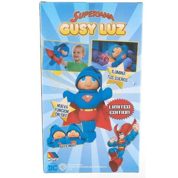Molto Gusy Luz DC Superman- Βρεφικό Λούτρινο 'Φωτεινούλης' με Φως 30εκ.