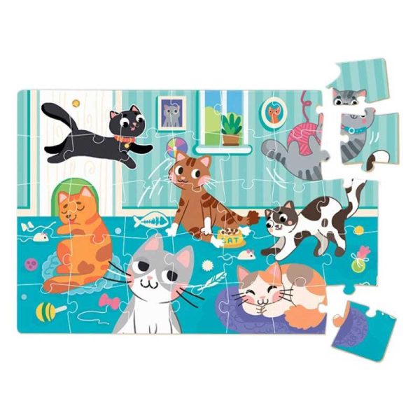 Dodo Puzzle Mini Crazy Cats – Παζλ Γατούλες 35 Τμχ
