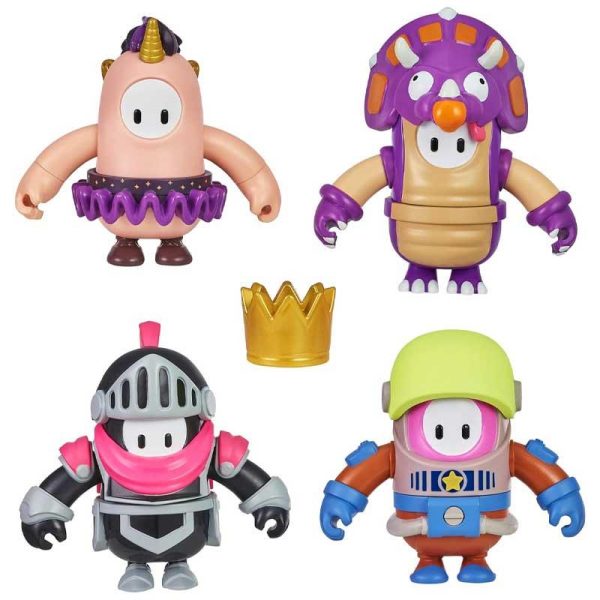 Fall Guys 'Grab The Crown' Mix & Match Figures 4-Pack: Σετ με 4 Φιγούρες 10εκ.