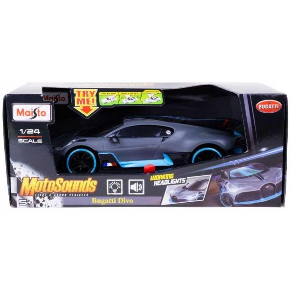 Maisto 1:24 Moto Sound - Μεταλλικό Αυτοκίνητο Bugatti Divo με Ήχο & Φως