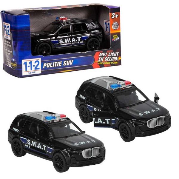 112 SWAT Car Pull Back - Μεταλλικό Αυτοκίνητο Ειδικών Δυνάμεων Αστυνομίας 1:36 με Ήχο και Φώς