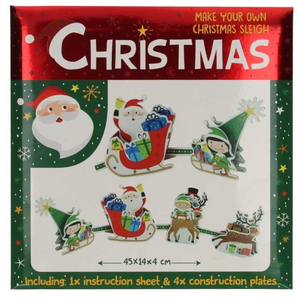 DIY Christmas Make Your Own Christmas Sleigh - Φτιάξε Μόνος Σου Το Έλκυθρο του Αϊ Βασίλη 45cm