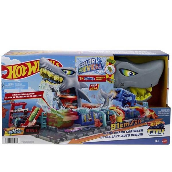 Hot Wheels City Ultra Shark Car Wash Πίστα #HTN82