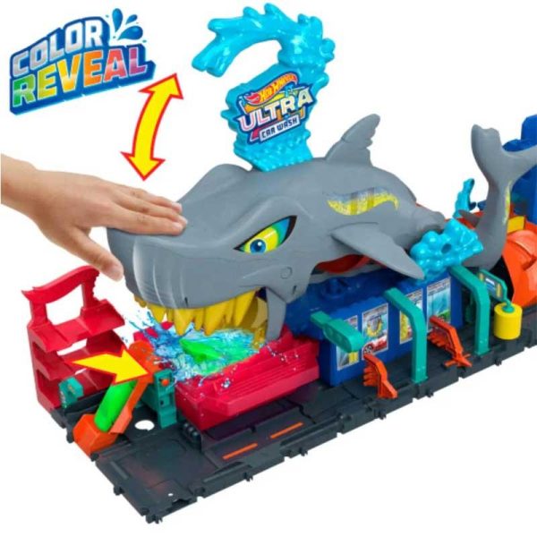 Hot Wheels City Ultra Shark Car Wash Πίστα #HTN82
