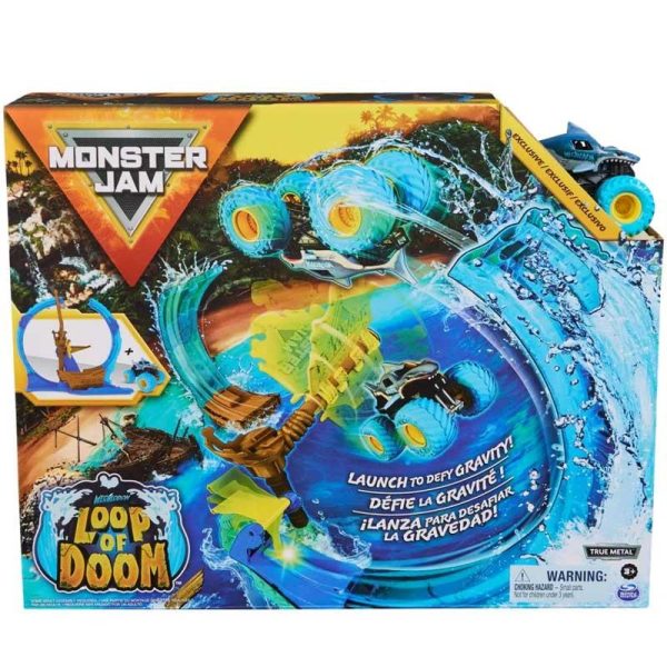 Monster Jam 1:64 Megalodon's Loop Of Doom Playset - Πίστα με Αυτοκινητάκι