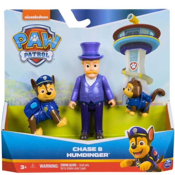 Paw Patrol Hero Pups Chase & Humdinger - Σετ με 3 Φιγούρες