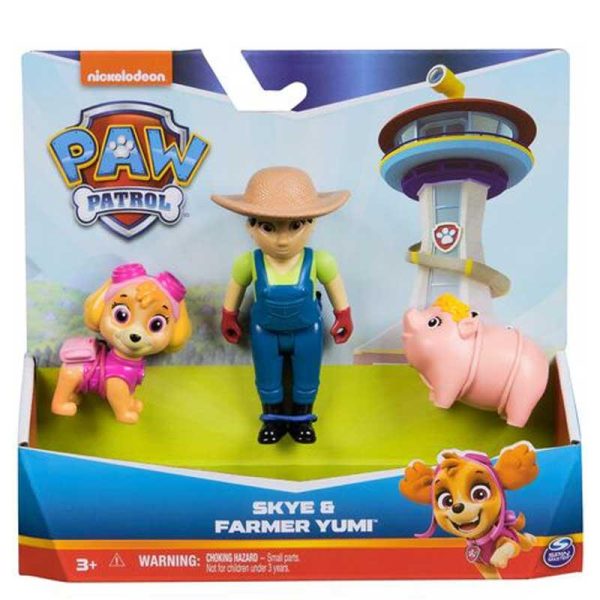 Paw Patrol Hero Pups Skye & Farmer Yumi - Σετ με 3 Φιγούρες