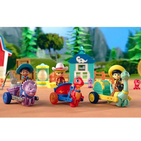 Dino Ranch Figures 2-Pack Jon & Blitz's Chariot - Φιγούρα & Άμαξα με Δεινόσαυρο