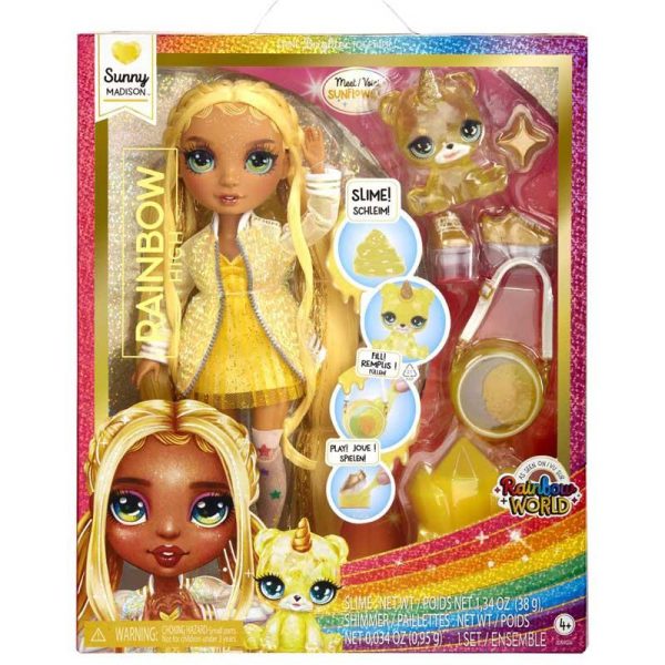 Rainbow High: Rainbow Fashion Sunny - Κούκλα Sunny με Slime