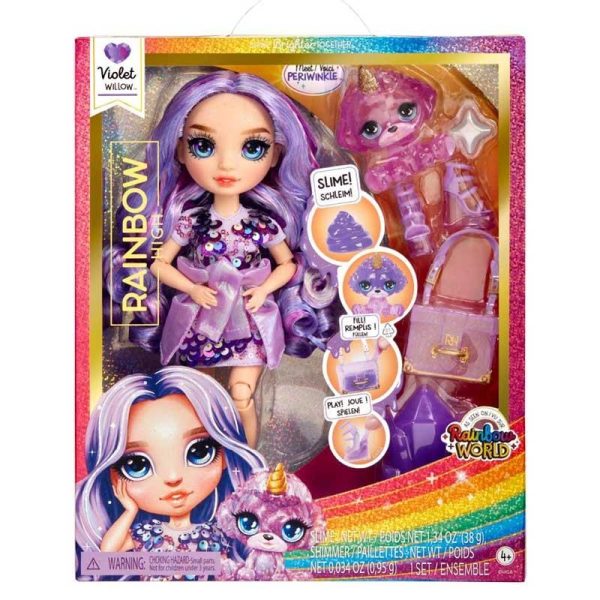 Rainbow High: Rainbow Fashion Violet - Κούκλα Violet με Slime