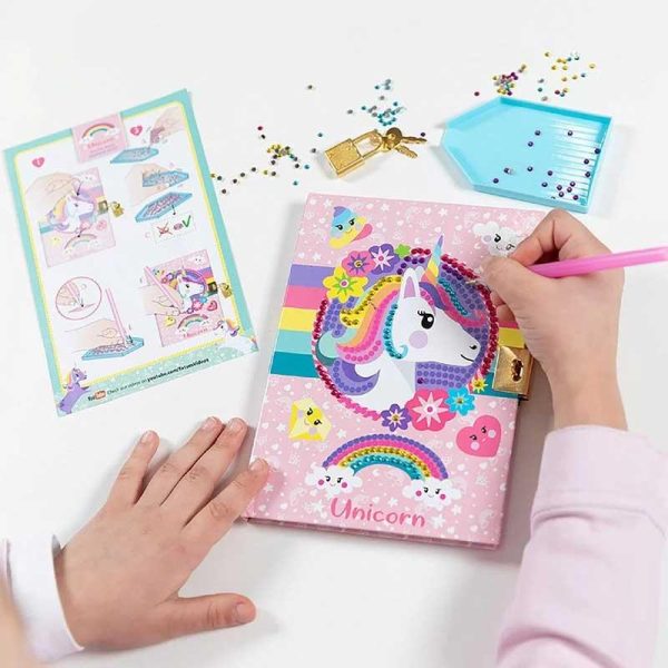 Totum Unicorn Secret Diary Diamond Painting - Μυστικό Ημερολόγιο με Παιδική Διαμαντένια Ταπετσαρία Μονόκερος
