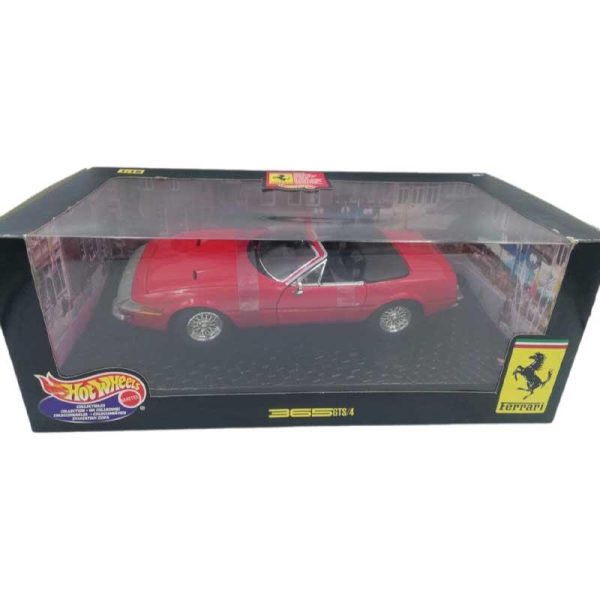 Hot Wheels Collectibles - Ferrari 365 GTS/4 Red Convertible Diecast Model 1:18