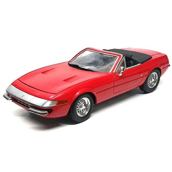 Hot Wheels Collectibles - Ferrari 365 GTS/4 Red Convertible Diecast Model 1:18