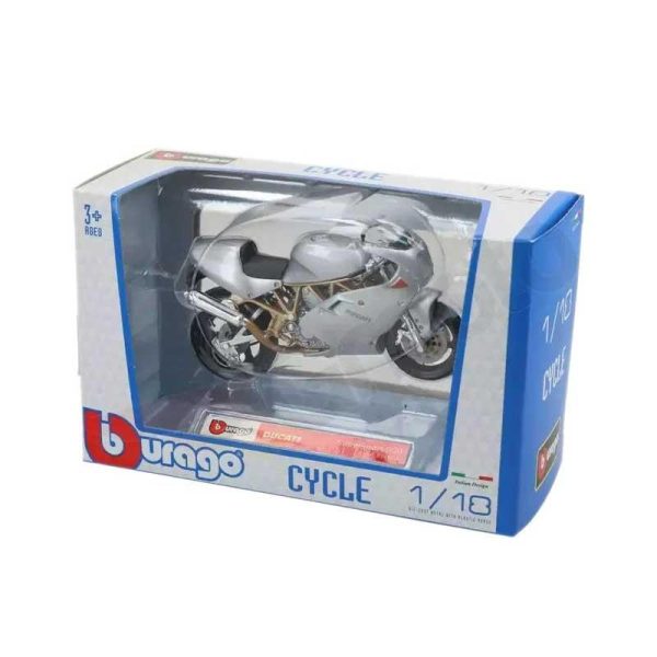 Bburago Μοτοσυκλέτα 1:18 Ασημί Ducati Supersport 900 Final Edition 12cm.