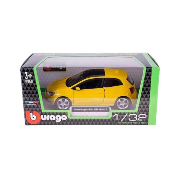 Bburago Αυτοκινητάκι 1:32 Volkswagen Polo GTI Mark 5 Κίτρινο 13cm.