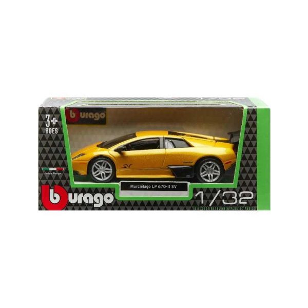 Bburago Αυτοκινητάκι 1:32 Lamborghini Murcielago LP 670-4 SV Κίτρινο 13cm.