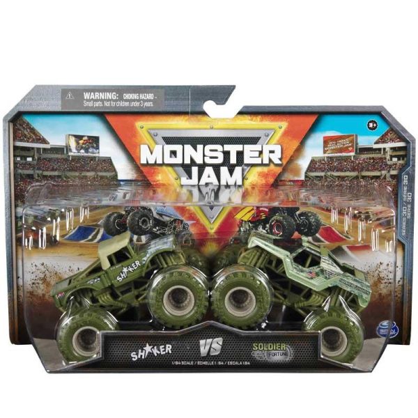 Monster Jam 2-pack Shaker vs Soldier Fortune - Σετ με 2 Οχήματα 1:64