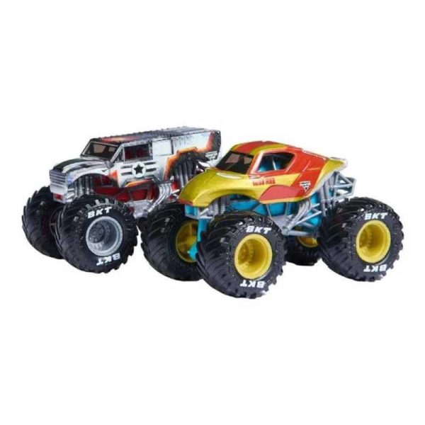 Monster Jam 2-pack Marvel Iron Man vs War Machine - Σετ με 2 Οχήματα 1:64