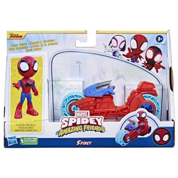 Marvel Spidey And His Amazing Friends: Μηχανή & Φιγούρα Spidey 10cm