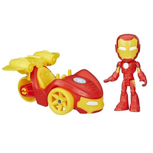 Marvel Spidey And His Amazing Friends: Iron Racer - Όχημα & Φιγούρα Iron Man 10cm