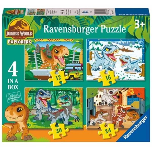 Ravensburger 4 In A Box Puzzle Jurassic World Explorers - 4 Παζλ