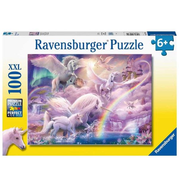 Ravensburger Puzzle XXL Unicorn Pegasus - Παζλ Μονόκεροι με 100 κομμάτια