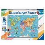 World Map - Παζλ Ανακάλυψης Παγκόσμιος Χάρτης με 100 Κομμάτια