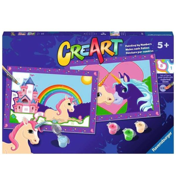 Ravensburger CreΑrt : 2 x Unicorn - 2 Σετ Ζωγραφικής με Αριθμούς