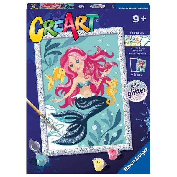 Ravensburger CreΑrt : Little Mermaid - Σετ Ζωγραφικής με Αριθμούς