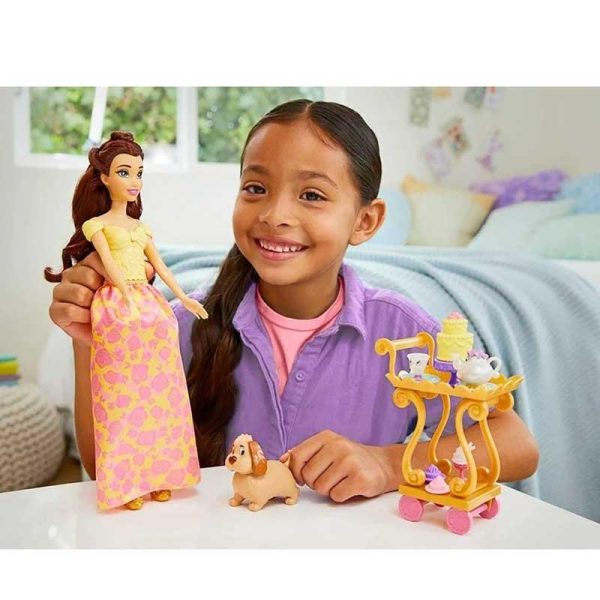 Disney Princess Bella Doll Afternoon Tea Set - Κούκλα Belle Με Σετ Για Τσάϊ #HLW20