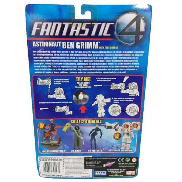 Fantastic 4: Astronaut Ben Grimm with Face Change Φιγούρα 18cm - Toy Biz 2005