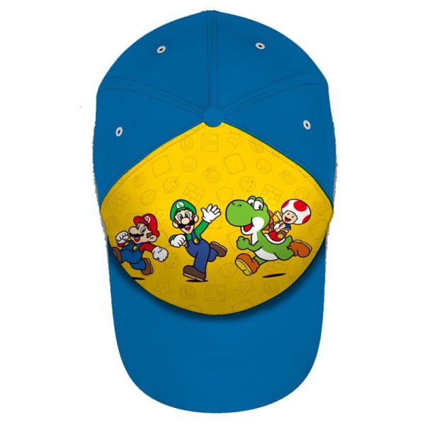 Nintendo Super Mario Καπέλο Παιδικό No52 Μπλε με Κίτρινο