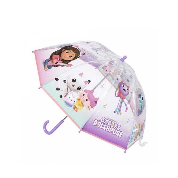 Παιδική Ομπρέλα Gabby's Dollhouse Χειροκίνητη Πολύχρωμη 45cm