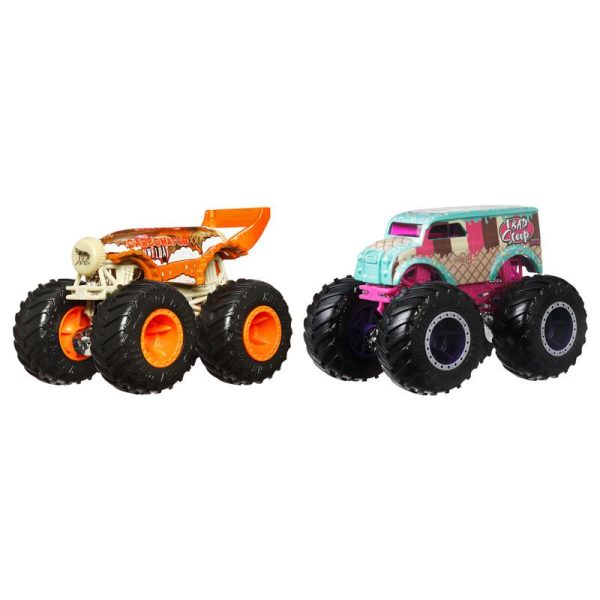 Hot Wheels Monster Trucks Demolition Doubles Carbonator XXL HwFloat & 1 Bad Scoop - Αυτοκινητάκια