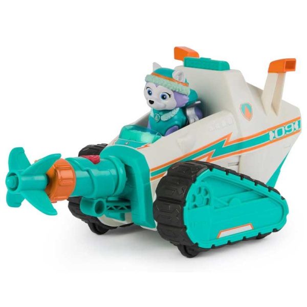 Paw Patrol Everest Deluxe Snowmobile - Όχημα, Φιγούρα Everest & Φιγούρα Chickaletta