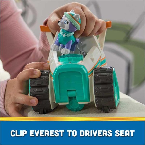 Paw Patrol Everest Deluxe Snowmobile - Όχημα, Φιγούρα Everest & Φιγούρα Chickaletta