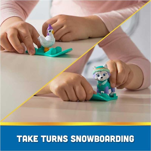 Paw Patrol Everest Deluxe Snowmobile - Όχημα, Φιγούρα Everest & Φιγούρα Chickaletta