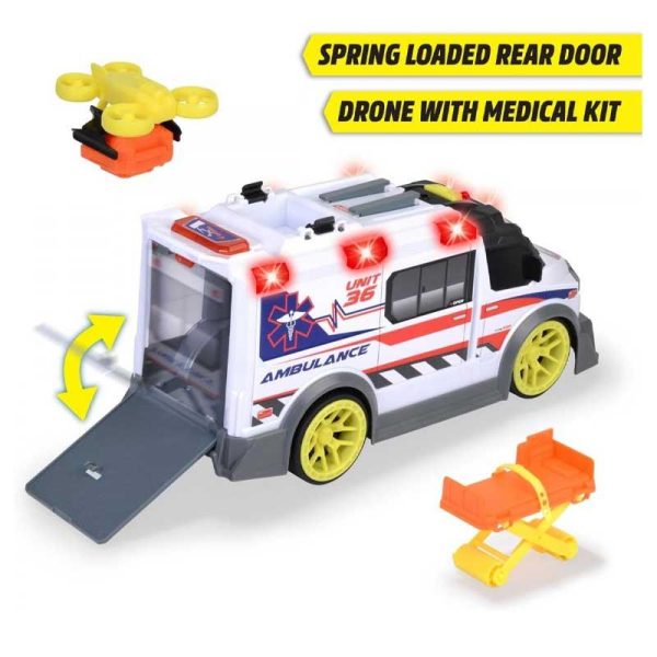 Dickie Toys Όχημα Ασθενοφόρο 40εκ. με Ήχο & Φως