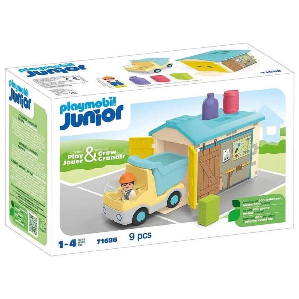 Playmobil Junior 71686: Φορτηγό με Γκαράζ