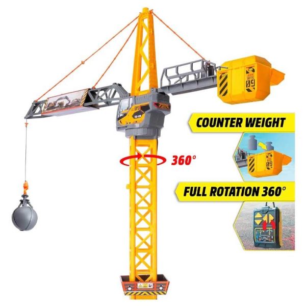 Dickie Toys Mighty Crane - Τηλεκατευθυνόμενος Γερανός 110εκ.