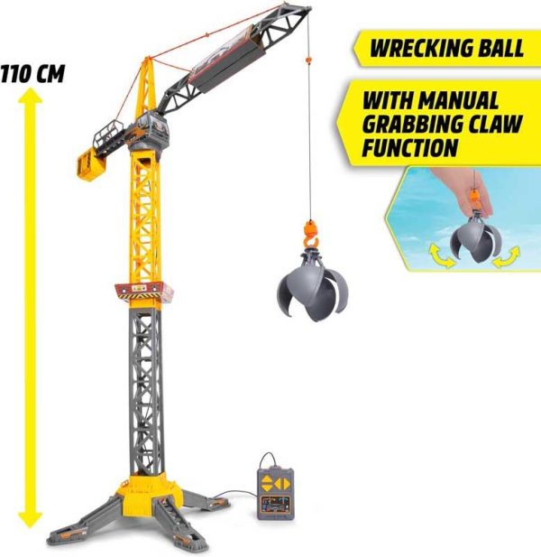 Dickie Toys Mighty Crane - Τηλεκατευθυνόμενος Γερανός 110εκ.