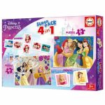 Educa Super Pack 4 in 1 Disney Princess - Σετ με 2 Παζλ, Παιχνίδι ΜΕΜΟ & Domino