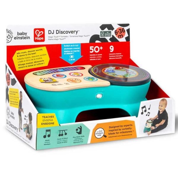 Hape Dj Discovery Touch Turntable - Ξύλινο Σετ Αφής με Μουσική