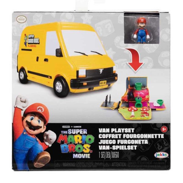 Super Mario Bros The Movie Van Playset - Βανάκι Πίστα με Φιγούρα Mario 3.5cm