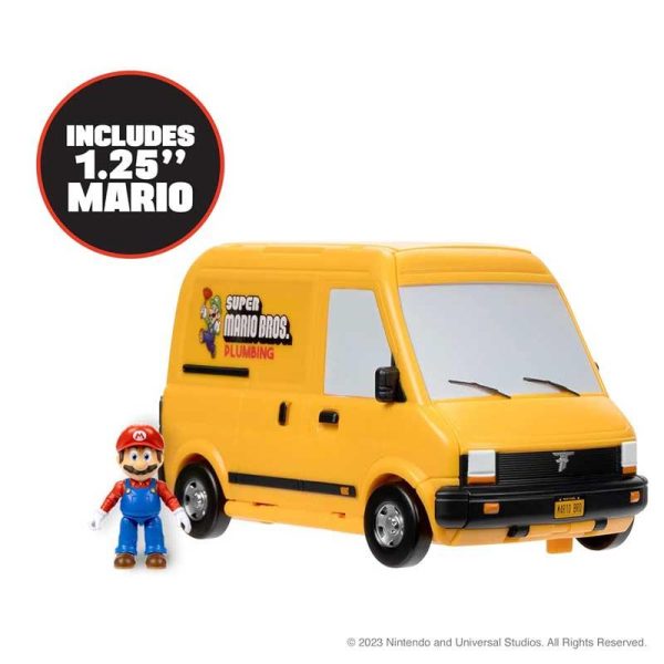 Super Mario Bros The Movie Van Playset - Βανάκι Πίστα με Φιγούρα Mario 3.5cm