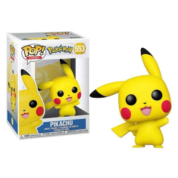 Funko POP! Games Special Edition Pokemon 553 - Pikachu Waving Flocked