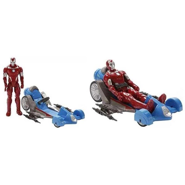 Marvel Titan Hero Series - Φιγούρα Iron Man 30cm με Όχημα Battle Racer
