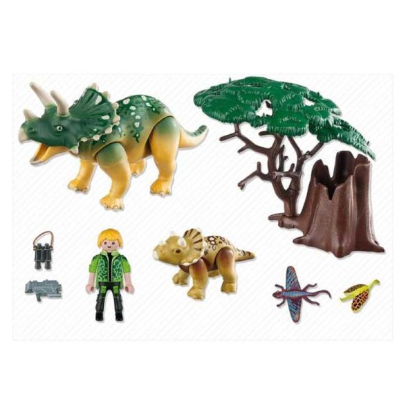 Playmobil Dinos 5234: Εξερευνητής & Τρικεράτωψ με το Μωρό του (2011)