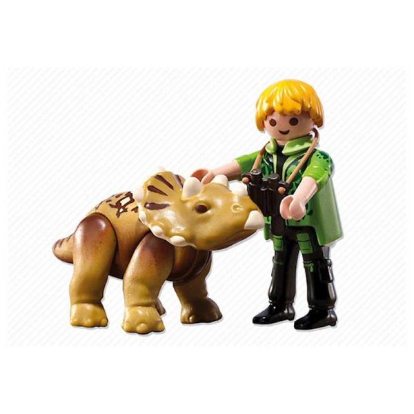 Playmobil Dinos 5234: Εξερευνητής & Τρικεράτωψ με το Μωρό του (2011)