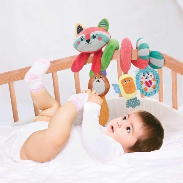 Baby Clementoni Βρεφικό Κρεμαστό Σπιράλ Δραστηριοτήτων 'Χαρούμενα Ζωάκια'